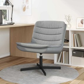 vidaXL Περιστρεφόμενη καρέκλα Ανοιχτό γκρι 63 x 75 x 76 εκ ύφασμα