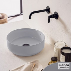 Bianco Ceramica Etna 33036 Stone Grey Matt Ø36 - Επιτραπέζιος νιπτήρας