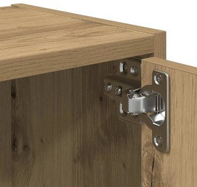 Βιβλιοθήκη Αρτισιανή Δρυς 40x24x102 εκ. Επεξ. Ξύλο - Καφέ
