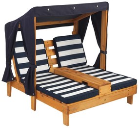 Ανάκλινδρο KidKraft Double Chaise Lounge-Μπλε-Λευκό