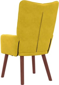 vidaXL Πολυθρόνα Κίτρινο 63 x 67 x 94 εκ. Βελούδο