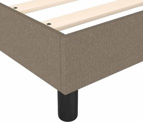 vidaXL Κρεβάτι Boxspring με Στρώμα Taupe 140x190 εκ. Υφασμάτινο
