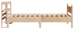 vidaXL Πλαίσιο Κρεβατιού Κεφαλάρι 75x190εκ. Μασίφ Πεύκο