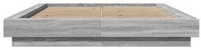 vidaXL Πλαίσιο Κρεβατιού με Φώτα LED Γκρι sonoma 120x200εκ. Επεξ. Ξύλο