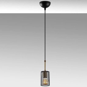 Φωτιστικό Οροφής Kemtel 942FLG1397 16x16x126cm 1xE27 40W Black-Gold Opviq