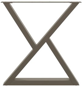 vidaXL Πόδια Τραπεζαρίας 2 τεμ. από Φυσικό Ατσάλι 70x(72-73,3) εκ. Ατσάλι