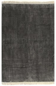 Κιλίμι Ανθρακί 120 x 180 εκ. Βαμβακερό - Ανθρακί