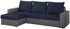 Γωνιακός καναπές Luno-Μπλε - Γκρι
