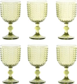 Σετ Ποτηριών Home ESPRIT Πράσινο Κρυστάλλινο 380 ml (x6)