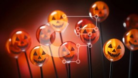 Intra Συλλεκτικό Ξύλινο Παζλ Plywood 4mm - Γλειφιτζούρια και διακοσμητικά με θέμα το Halloween Σε Ξύλινο Κουτί - Διαστάσεις Puzzle: 10x10 cm – 25 κομμάτια