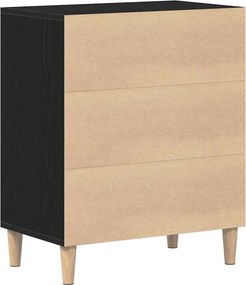 vidaXL Πλαϊνό γραφείο Μαύρη Οξυά 57 x 35 x 70 εκ Επεξεργασμένο Ξύλο