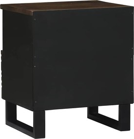 vidaXL Κομοδίνο 2 pcs Καρυδιά 40 x 33 x 46 εκ. Επεξεργασμένο Ξύλο