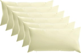vidaXL Κάλυμμα Μαξιλαριού 6 pcs HEERLEN Κρεμ 40 x 70 cm Πολυεστέρας