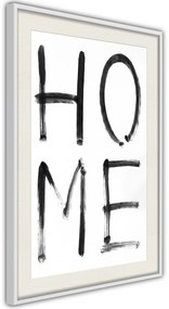 Αφίσα - Simply Home (Vertical) - 30x45 - Χρυσό - Με πασπαρτού