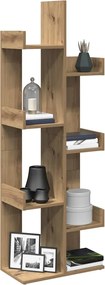 vidaXL Βιβλιοθήκη Αρτισιανή Δρυς 48x25,5x140 εκ. Επεξεργ. Ξύλο