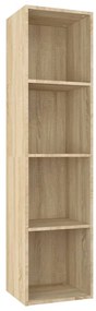 vidaXL Βιβλιοθήκη/Έπιπλο TV Sonoma Δρυς 36x30x143 εκ. από Επεξ. Ξύλο