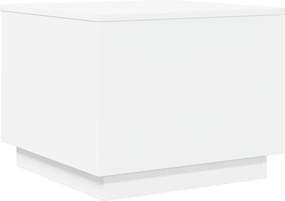 vidaXL Τραπεζάκι Σαλονιού με LED Λευκό 50 x 50 x 40 εκ.