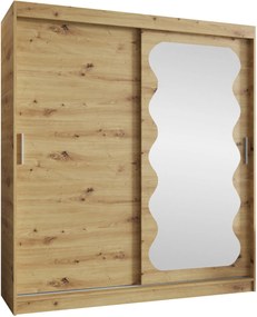 Ντουλάπα Spoti 180 Συρόμενη-Φυσικό