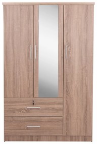 ΝΤΟΥΛΑΠΑ ΜΕ ΚΑΘΡΕΦΤΗ &amp; ΣΥΡΤΑΡΙΑ JARRY HM2485.11 SONAMA OAK ΜΕΛΑΜΙΝΗ 119x48x183Υεκ