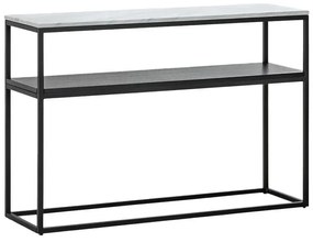 Κονσόλα Castel I όψη μαρμάρου λευκό - μαύρο μέταλλο 120x35x80 εκ. 120x35x80 εκ.