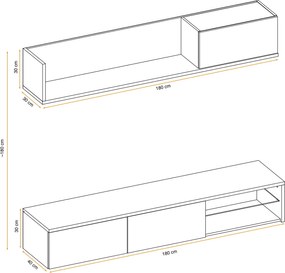 Σύνθετο σαλονιού Lizzy-Anthraki - 0.00Χ0.00Χ0.00cm