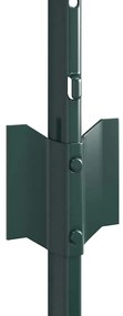 vidaXL Στύλος Περιφράξεων 22 pcs Πράσινο 100 cm Ατσάλι