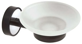 Σαπουνοθήκη Γυάλινη Optimo 6301 Black Karag Glass
