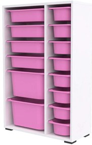 Συρταριέρα Παιδική Rine 768ESL1164 69,5x30x109cm White-Pink