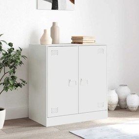 vidaXL Μπουφές Λευκός 67x39x73 εκ. από Ατσάλι