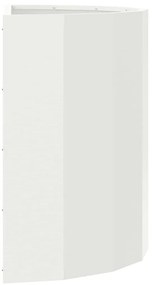 vidaXL Γλάστρα Λευκό 60 x 30 x 50 εκ. Ατσάλι