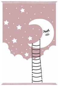 Παιδικό χαλί C7678.18 Σειρά KIDDER ΦΕΓΓΑΡΙ Ρόζ με Κρόσια 80x150 εκ. 80x150x1 εκ.