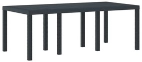 vidaXL Σέτ φαγητού για κήπο 7 pcs Ανθρακί Rattan Polt