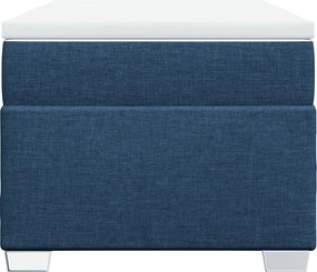 vidaXL Κρεβάτι Boxspring με Στρώμα Μπλε 80x200 εκ. Υφασμάτινο