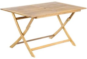 Τραπέζι κήπου FL943 Fylliana αναδιπλούμενο ξύλο ακακίας καρυδί σκελετός 140x80x74 εκ. 140x80x74 εκ.