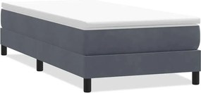 vidaXL Box Spring Κρεβάτι χωρίς στρώμα Σκούρο γκρι 90x210 cm Βελούδινο