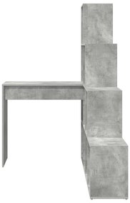 vidaXL Γωνιακό γραφείο Γκρι σκυροδέματος 101.5 x 149.5 x 149.5 εκ.