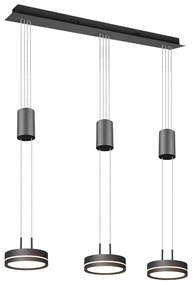 Φωτιστικό Οροφής - Ράγα Franklin 326510342 3x9W Led 85X14cm Anthracite Trio Lighting Aluminium