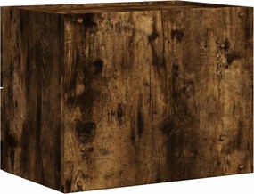 vidaXL Κομοδίνο Επιτοίχιο Καπνιστή Δρυς 45x30x35 εκ.