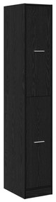 vidaXL Ντουλάπι Αποθήκης Μαύρης Δρυός 30x41x174.5 εκ. Κατασκευασμένο Ξύλο
