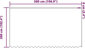 vidaXL Κουρτίνα Δαντέλας με κουρτίνες Λευκό 260 x 500 εκ Πολυεστέρας