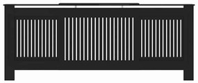 vidaXL Καπάκι Καλοριφέρ 2 pcs Μαύρο 205 x 20,5 x 81,5 εκ.