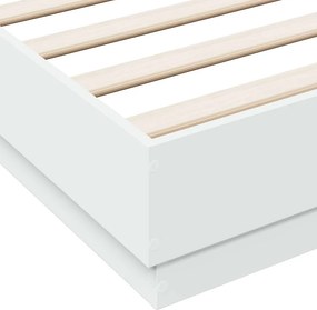vidaXL Πλαίσιο Κρεβατιού Λευκό 120 x 190 εκ. Επεξεργασμένο Ξύλο