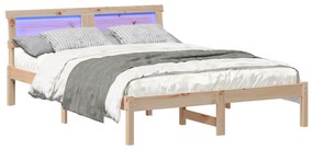 vidaXL Σκελετός Κρεβατιού Καφέ 140 x 190 cm Ξύλο πεύκου