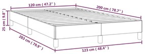 Πλαίσιο Κρεβατιού Μαύρο 120 x 200 εκ. από Συνθετικό Δέρμα  - Μαύρο