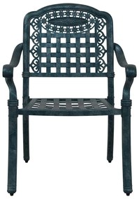 vidaXL Καρέκλα Κήπου 2 pcs Πράσινο 55 x 56.5 x 91εκ Αλουμίνιο