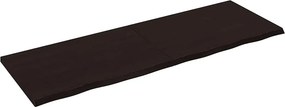 vidaXL Επιφάνεια Τραπεζιού Σκούρο Καφέ 180x60x(2-4)εκ Επεξ. Μασίφ Δρυς
