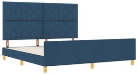 vidaXL Κρεβάτι Μπλε 180x200 εκ Υφασμα