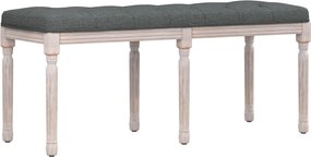 vidaXL Πάγκος Σκούρο Γκρι 110x40x49 εκ. Υφασμάτινος