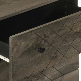 vidaXL Μπουφές Μαύρο 60x33x75 cm Μασίφ Ξύλο Μάνγκο
