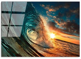 Πίνακας Γυάλινος 123BZM1327 100x70cm Multi Wallity Οριζόντιοι Glass